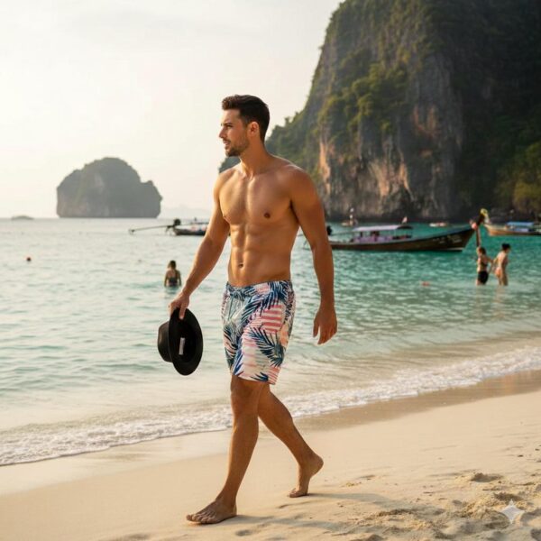 the tropical vibe swimshorts p130 مايوه الاجواء الاستوائية