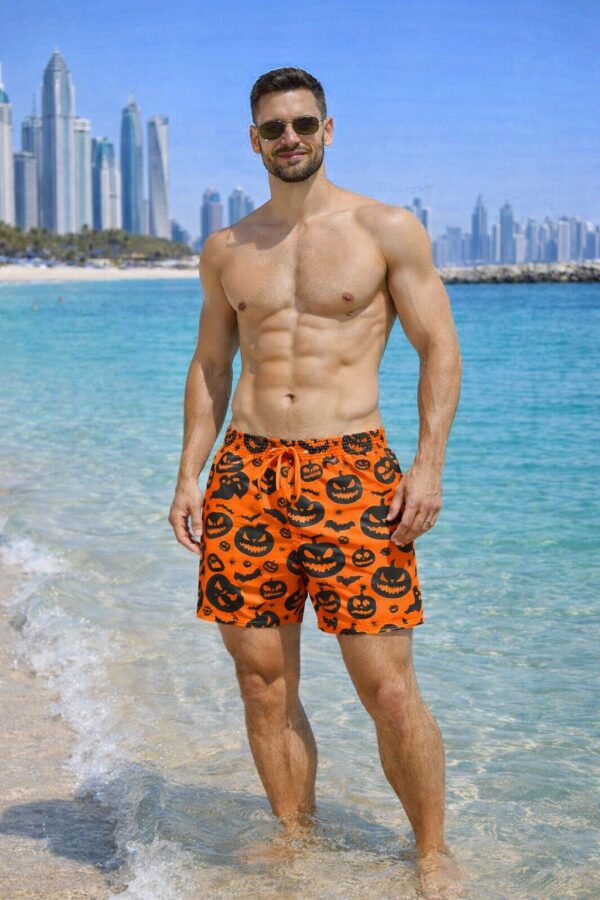 pumpkin party swimshorts p158 مايوه يقطينة الهالويين pumpkin party swimshorts p158 مايوه يقطينة الهالويين
