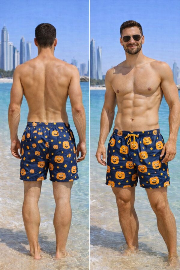 the happy pumpkin swimshorts p151 مايوه اليقطينة السعيدة
