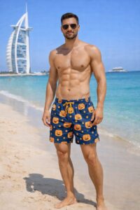 the happy pumpkin swimshorts p151 مايوه اليقطينة السعيدة