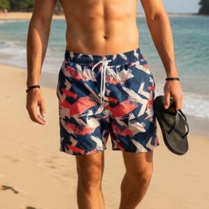 abstract ember swimshorts p155 مايوه الالوان التجريدية
