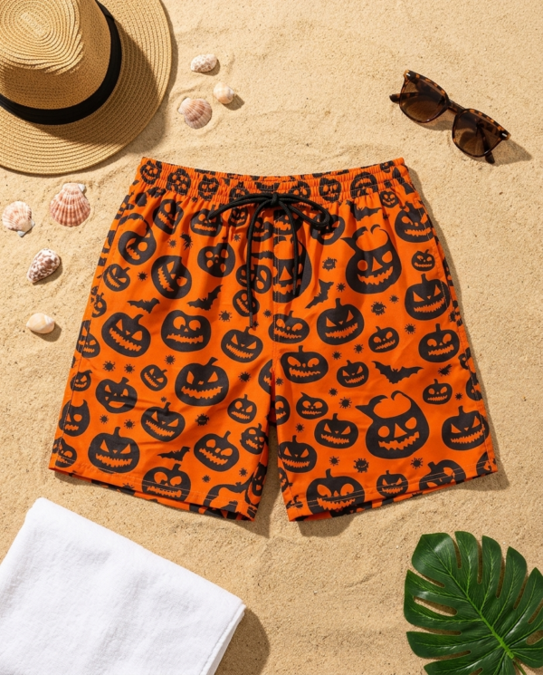 Gemini_Generated_Image_fx081afx081afx08-clean Pumpkin Party Swimshorts P158 مايوه يقطينة الهالويين